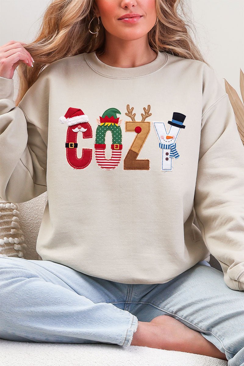 Christmas Characters Cozy Ecosmart Crewneck Sweatshirt - Wholesale Accessory Market