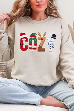Christmas Characters Cozy Ecosmart Crewneck Sweatshirt - Wholesale Accessory Market