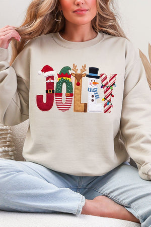 Christmas Characters Jolly Ecosmart Crewneck Sweatshirt - Wholesale Accessory Market