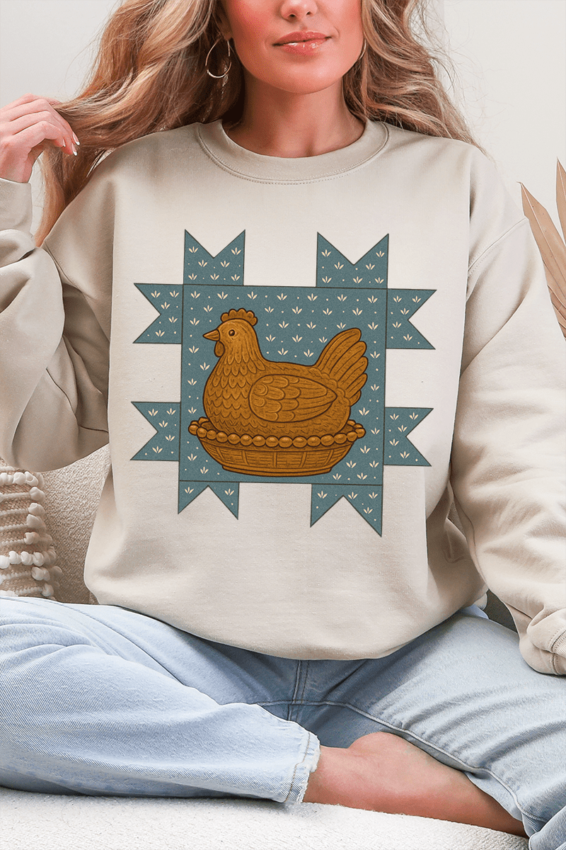 Homestead Hen Ecosmart Crewneck Sweatshirt - Wholesale Accessory Market