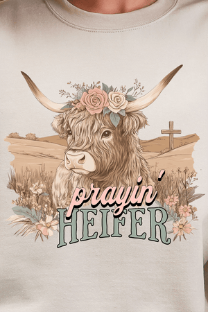 Prayin' Heifer Ecosmart Crewneck Sweatshirt - Wholesale Accessory Market