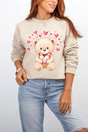 Teddy In Love Ecosmart Crewneck Sweatshirt - Wholesale Accessory Market
