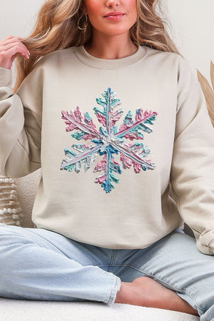 The Painted Snowflake Ecosmart Crewneck Sweatshirt - Wholesale Accessory Market