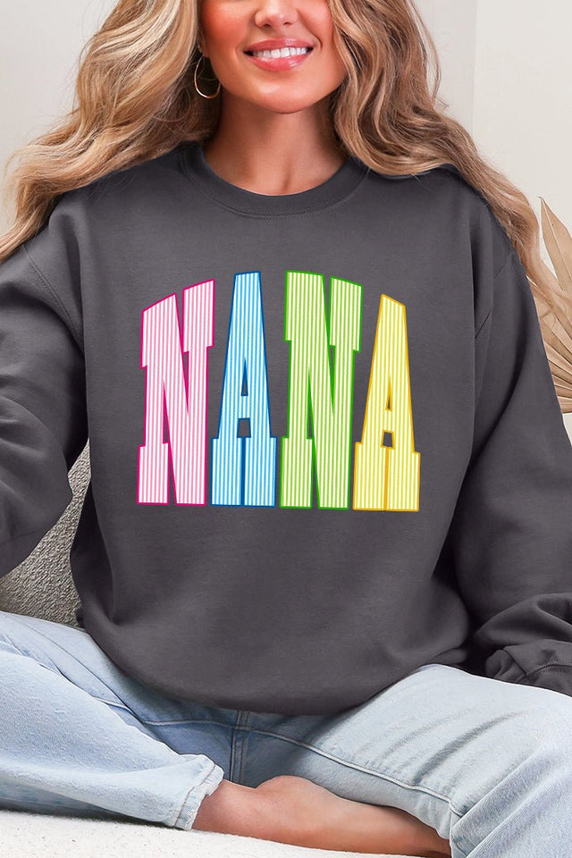 Color Me Loved Nana Ecosmart Crewneck Sweatshirt - Wholesale Accessory Market