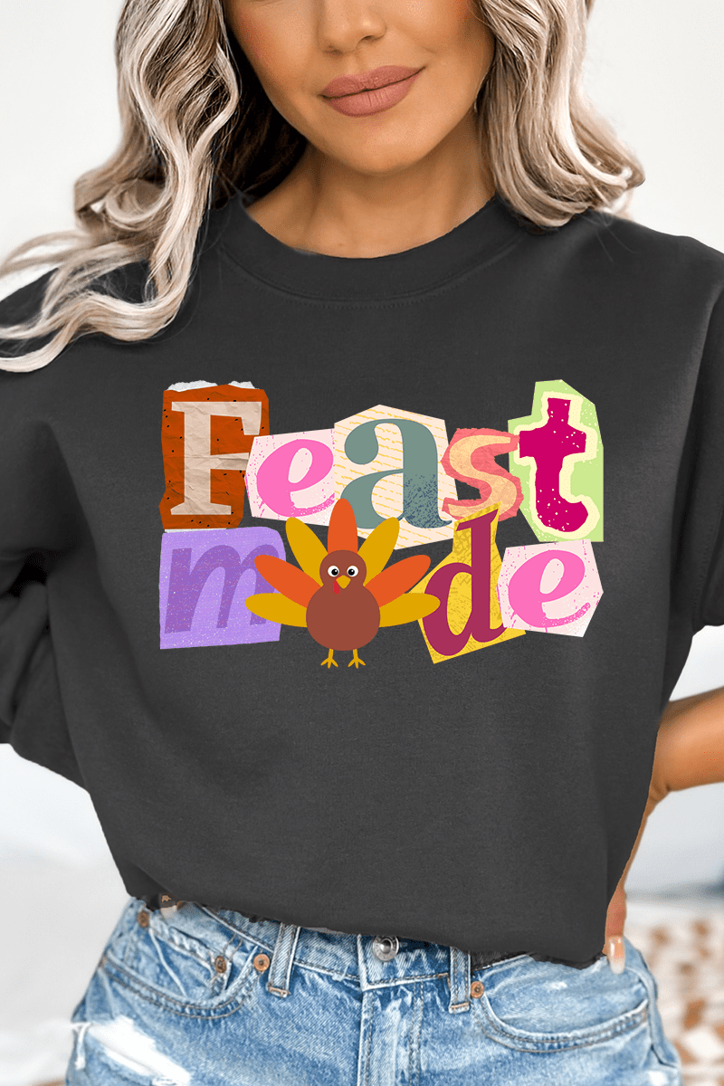 Turkey Feast Mode Ecosmart Crewneck Sweatshirt - Wholesale Accessory Market