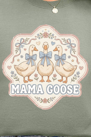 Blue Bow Mama Goose Ecosmart Crewneck Sweatshirt - Wholesale Accessory Market
