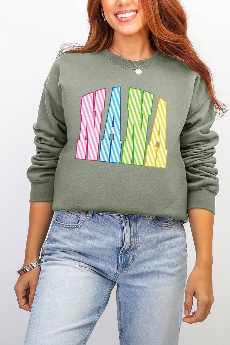 Color Me Loved Nana Ecosmart Crewneck Sweatshirt - Wholesale Accessory Market