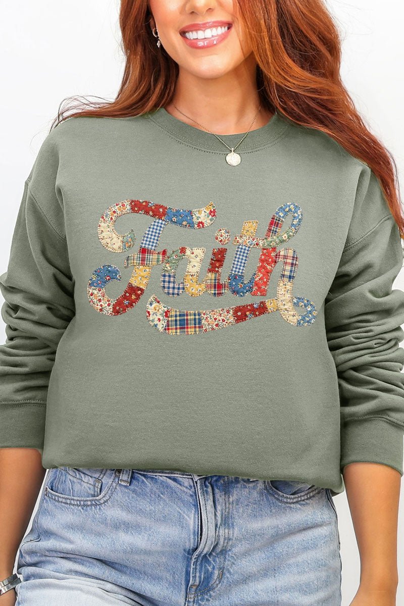 Faith Sewn Sweet Ecosmart Crewneck Sweatshirt - Wholesale Accessory Market