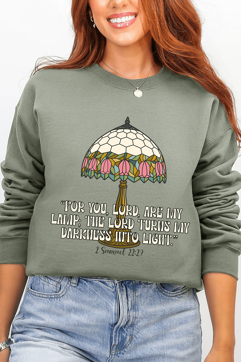 For You, Lord, Are My Lamp Ecosmart Crewneck Sweatshirt - Wholesale Accessory Market