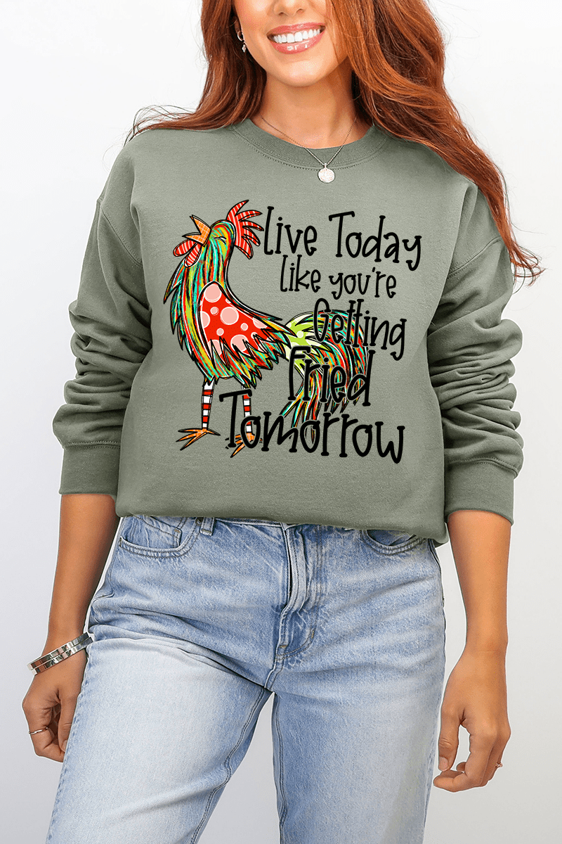 Getting Fried Tomorrow Ecosmart Crewneck Sweatshirt - Wholesale Accessory Market