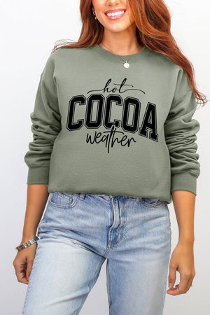 Hot Cocoa Weather Ecosmart Crewneck Sweatshirt - Wholesale Accessory Market