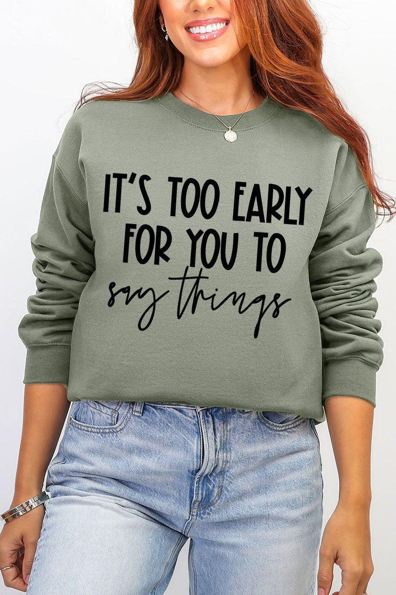 It's Too Early Ecosmart Crewneck Sweatshirt - Wholesale Accessory Market