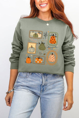 Lovely Gourd Doodles Ecosmart Crewneck Sweatshirt - Wholesale Accessory Market