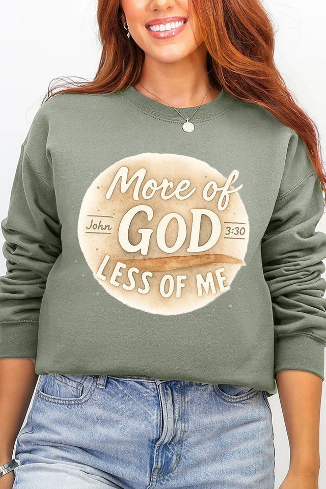 More Of God Less Of Me Ecosmart Crewneck Sweatshirt - Wholesale Accessory Market
