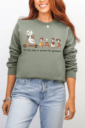 Spread The Goosepel Ecosmart Crewneck Sweatshirt - Wholesale Accessory Market