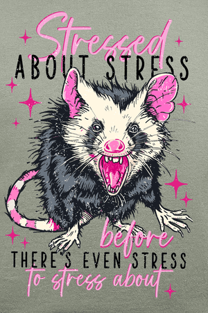 Stressed About Stress Ecosmart Crewneck Sweatshirt - Wholesale Accessory Market