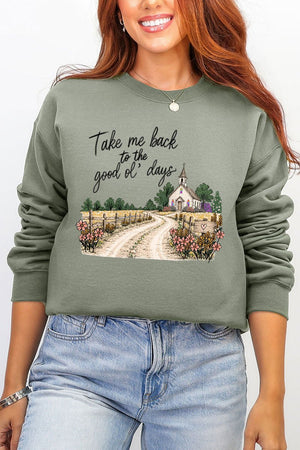 Take Me Back Ecosmart Crewneck Sweatshirt - Wholesale Accessory Market