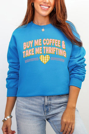 Buy Me Coffee And Take Me Thrifting Ecosmart Crewneck Sweatshirt - Wholesale Accessory Market