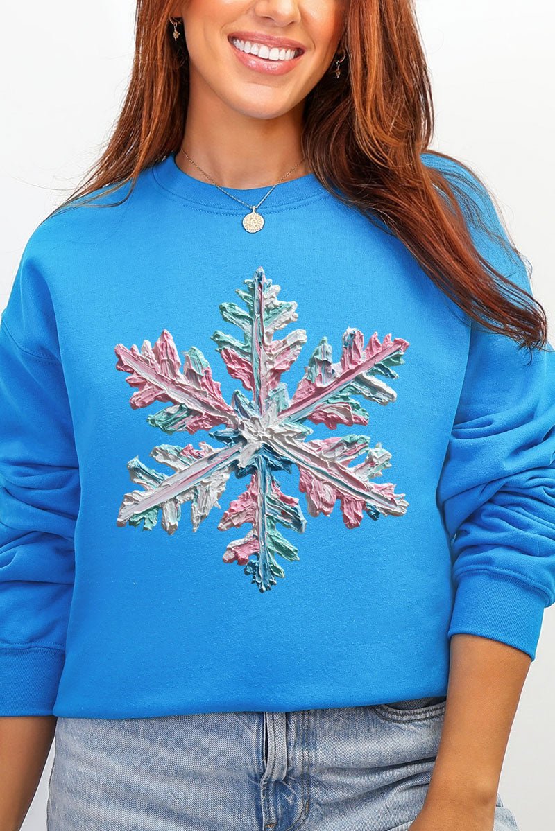 The Painted Snowflake Ecosmart Crewneck Sweatshirt - Wholesale Accessory Market