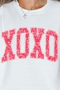 Faux Glitter XOXO Ecosmart Crewneck Sweatshirt - Wholesale Accessory Market
