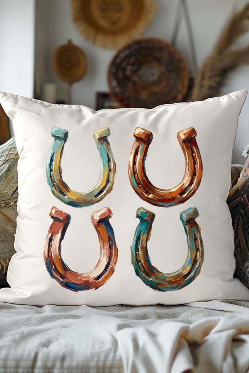 The Painted Horseshoes Decorative Pillow Cover - Wholesale Accessory Market