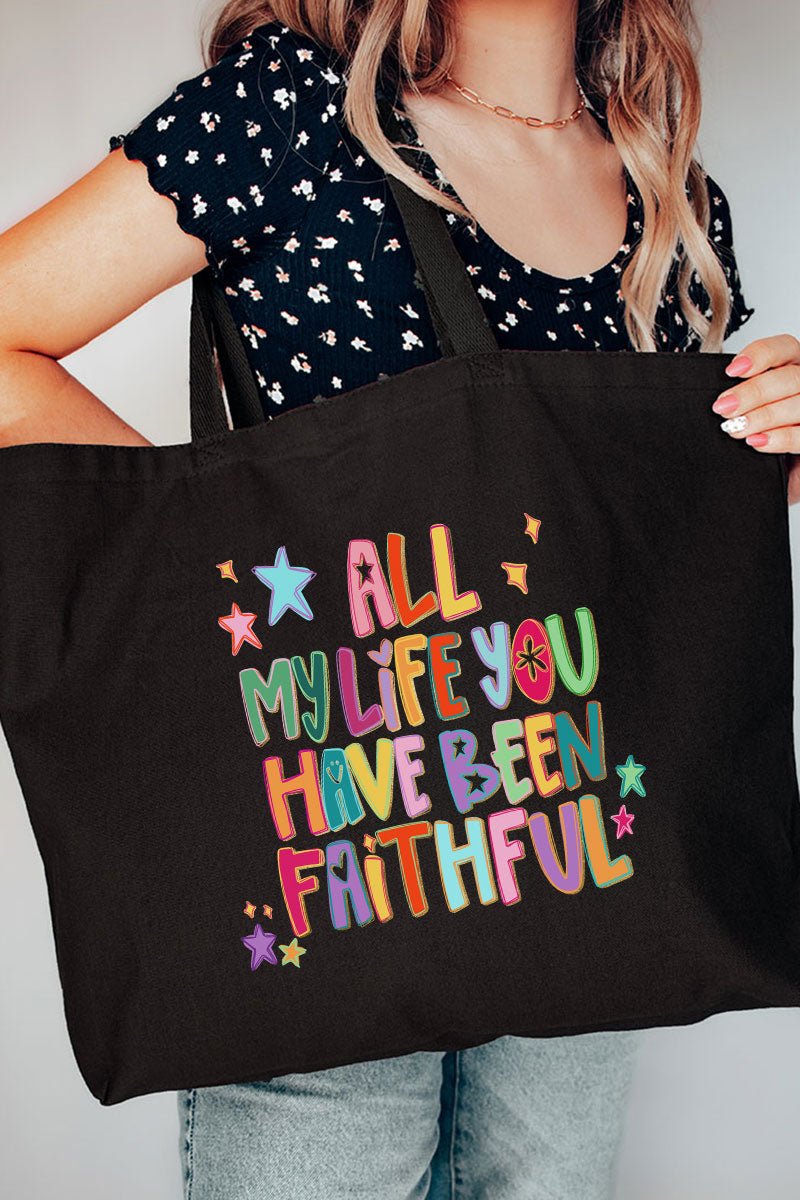 All My Life Canvas Jumbo Tote - Wholesale Accessory Market