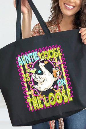 Auntie Goose On The Loose Canvas Jumbo Tote - Wholesale Accessory Market