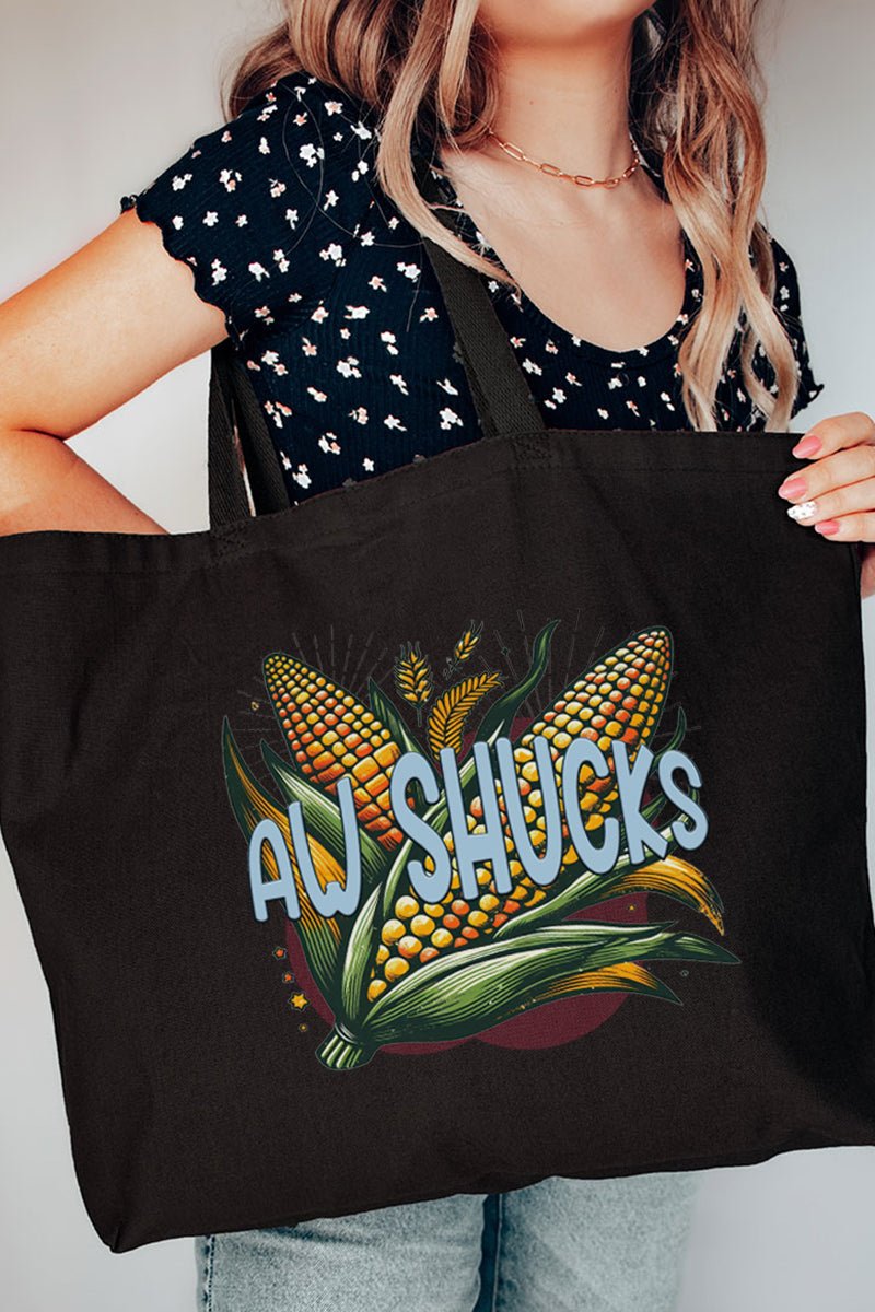 Aw Shucks Canvas Jumbo Tote - Wholesale Accessory Market