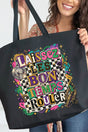 Bold Laissez Les Bon Temps Rouler Canvas Jumbo Tote - Wholesale Accessory Market