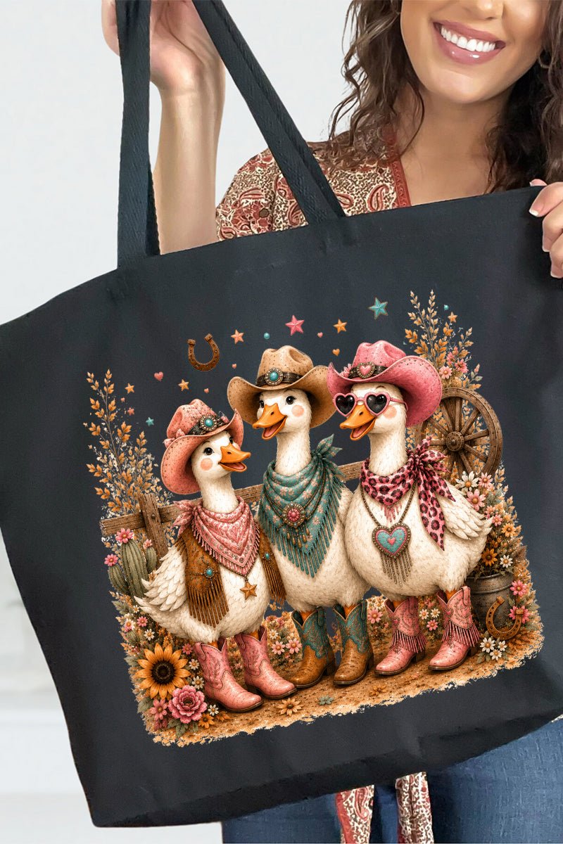 Boots & Beaks Canvas Jumbo Tote - Wholesale Accessory Market