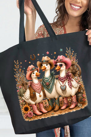 Boots & Beaks Canvas Jumbo Tote - Wholesale Accessory Market