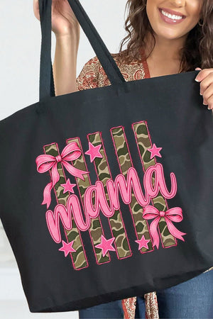 Camo Cutie Mama Canvas Jumbo Tote - Wholesale Accessory Market