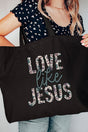 Camo Love Like Jesus Canvas Jumbo Tote - Wholesale Accessory Market