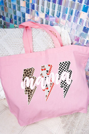 Cherry Lightning Mama Canvas Jumbo Tote - Wholesale Accessory Market