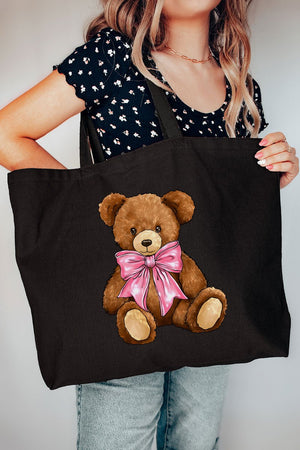 Coquette Bow Bliss Canvas Jumbo Tote - Wholesale Accessory Market