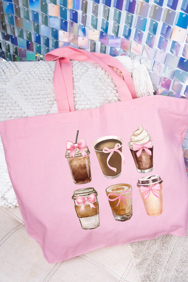 Coquette Coffee Canvas Jumbo Tote - Wholesale Accessory Market