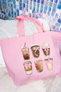 Coquette Coffee Canvas Jumbo Tote - Wholesale Accessory Market