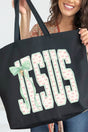 Coquette Cross Jesus Canvas Jumbo Tote - Wholesale Accessory Market