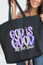 Coquette God Is Good Canvas Jumbo Tote - Wholesale Accessory Market