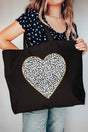 Dalmatian Dot Heart Canvas Jumbo Tote - Wholesale Accessory Market