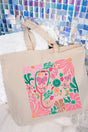 Doodle Boho Nurse Canvas Jumbo Tote - Wholesale Accessory Market
