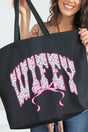 English Rose Wifey Canvas Jumbo Tote - Wholesale Accessory Market
