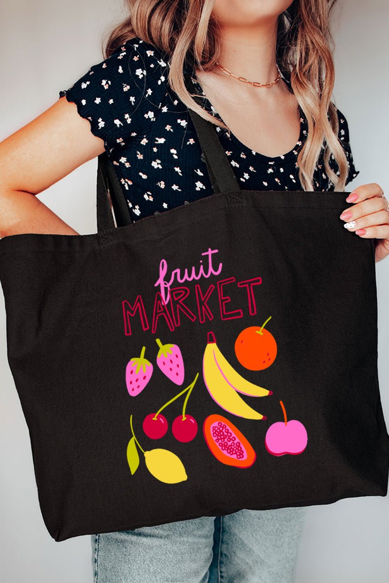 Fruit Market Canvas Jumbo Tote - Wholesale Accessory Market
