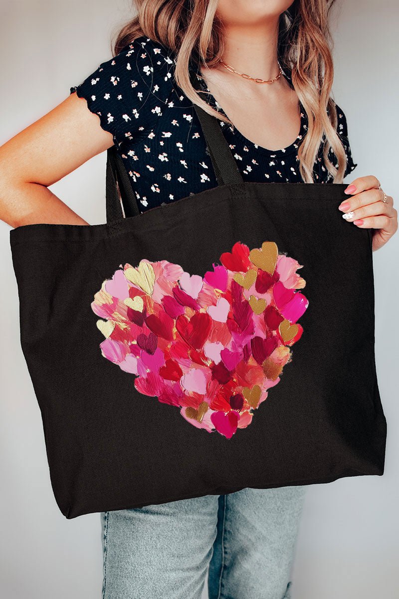 Full Of Love Canvas Jumbo Tote - Wholesale Accessory Market