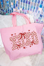 Girlie Red XOXO Canvas Jumbo Tote - Wholesale Accessory Market