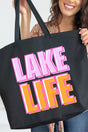 Golden Hour Lake Life Canvas Jumbo Tote - Wholesale Accessory Market