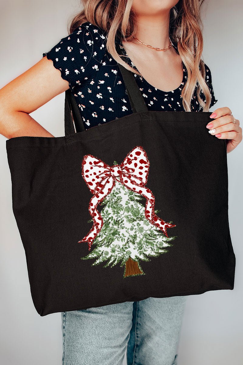 Green Chinoiserie Tree Canvas Jumbo Tote - Wholesale Accessory Market