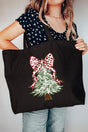 Green Chinoiserie Tree Canvas Jumbo Tote - Wholesale Accessory Market