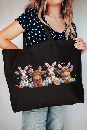Highland Egg Hunt Canvas Jumbo Tote - Wholesale Accessory Market