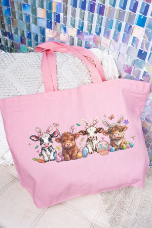 Highland Egg Hunt Canvas Jumbo Tote - Wholesale Accessory Market